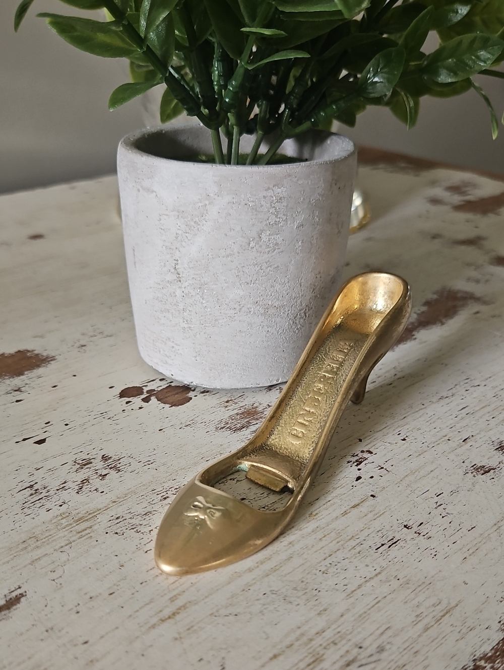 Vintage Brass Cinderella Bottle Opener